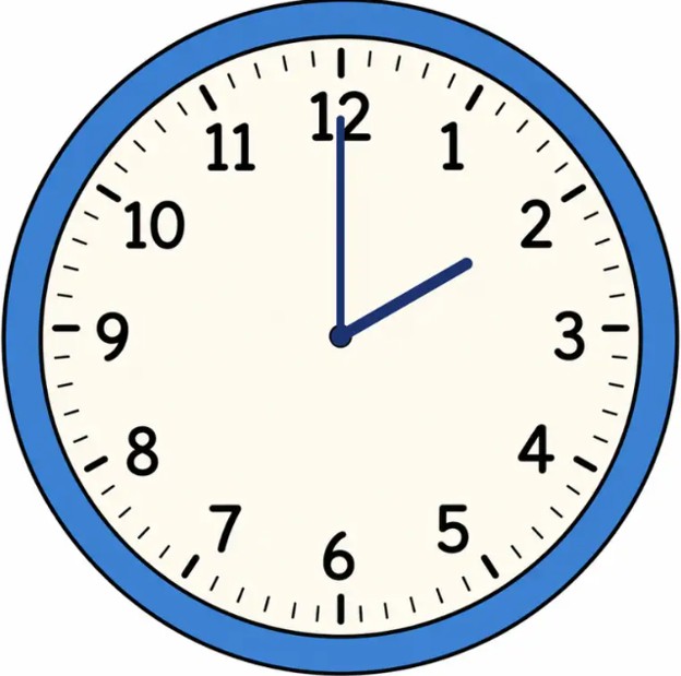 2pm clock face